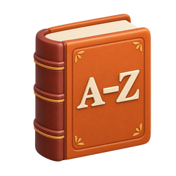 A dictionary marked A to Z