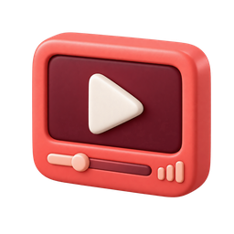 A video player with a play button