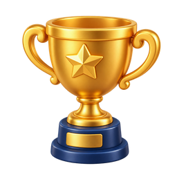 A trophy with a star